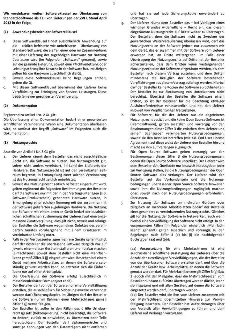 Softwareklausel