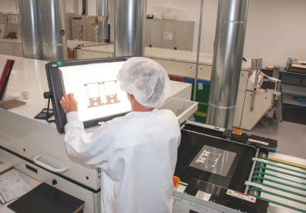 Sichtkontrolle im Siebdruck