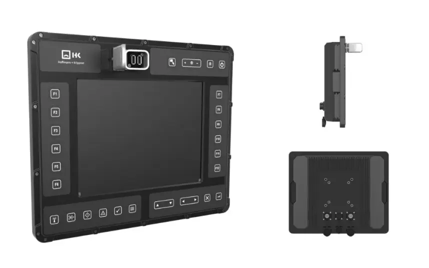 Beratungstermin zum Technologie Demonstrator 1 Touchdisplay in schwarz aus mehreren Perspektiven